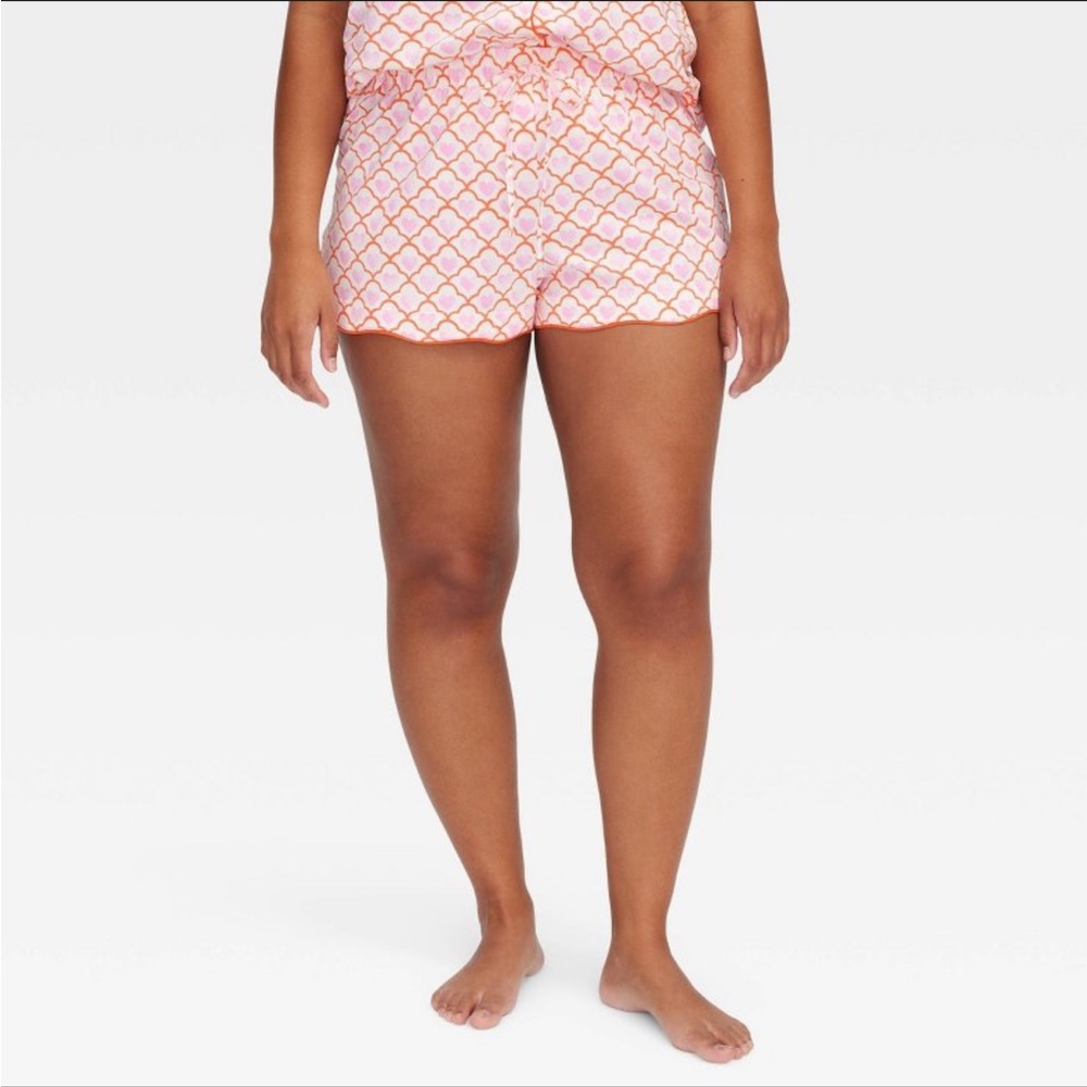 Women’s Geo Hearts Short Sleeves and Short Pajamas Pink Roller Rabbit x Target - Picture 4 of 5
